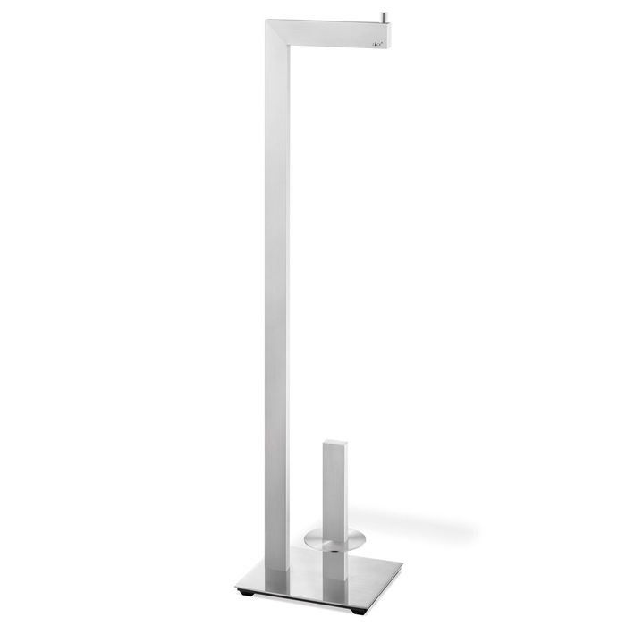 Zack Portarrollos WC Linea Acabado MATT BRUSH POLISH Vertical para Rollo de Reserva 15x18 cm